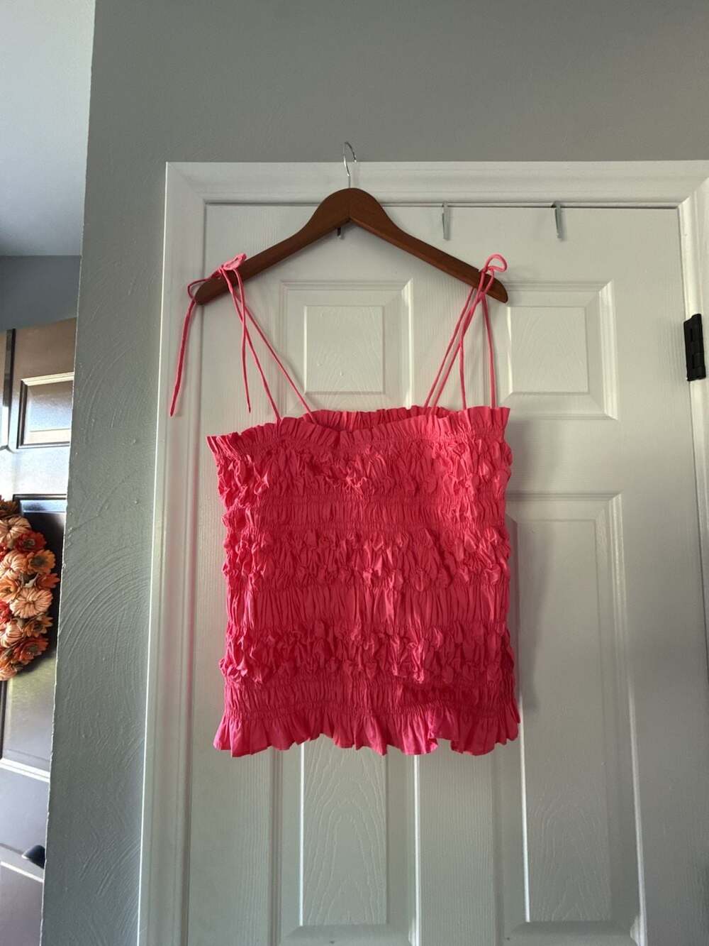 Ulla Johnson Ayan Top Size 10 Honeysuckle Pink Smocked Camisole